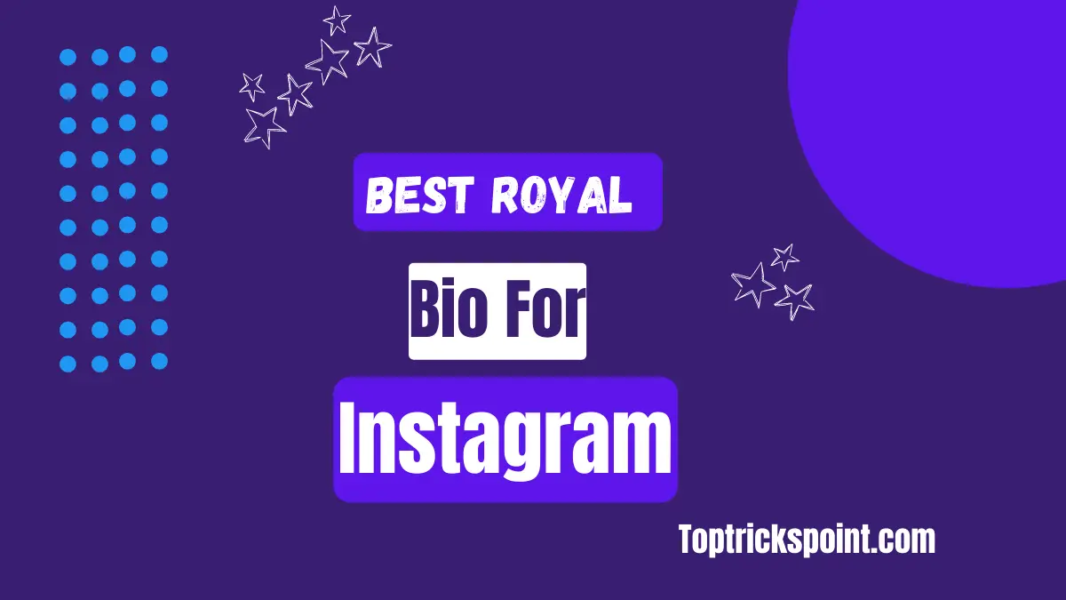 best Royal Instagram bio by toptrickspoint.com
